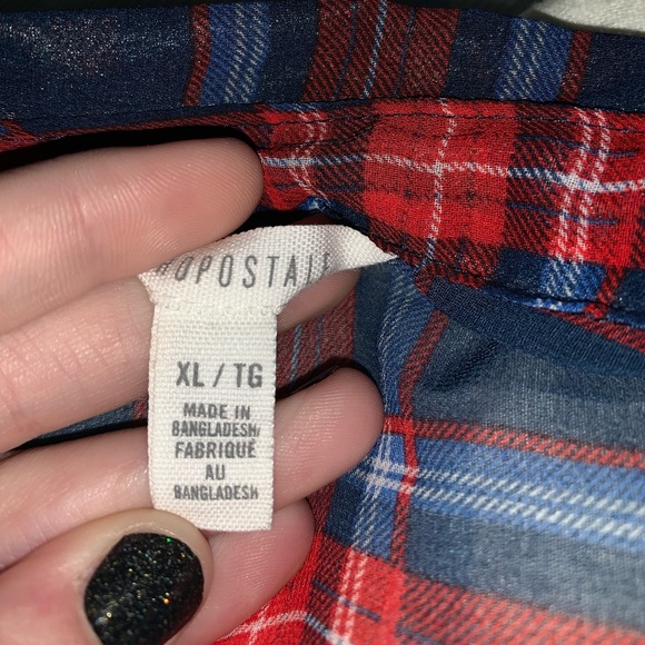 Sheer button-up flannel tank-top - Picture 4 of 4